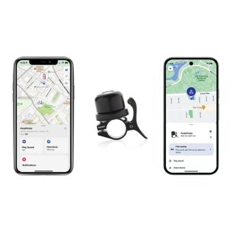 XD Collection Bikefinder Dual Fahrradklingel mit weltweiter Ortung Schwarz