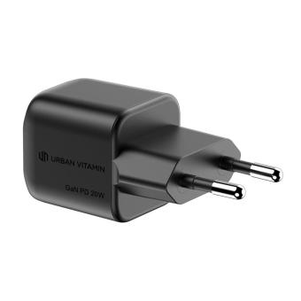 Urban Vitamin Monterey RCS recycled plastic 20W GAN charger Black