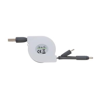 XD Collection 3-in-1 retractable cable White