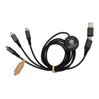 XD Xclusive Terra 120cm 6-in-1-Kabel aus RCS recyceltem Aluminium Grau