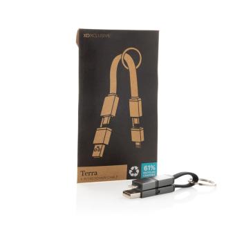 XD Xclusive Terra recycled aluminum 4 in 1 60W fast charging cable Convoy grey