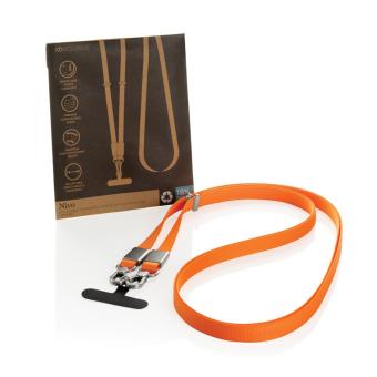 XD Xclusive Nivo RCS recycled PET Crossbody lanyard Orange
