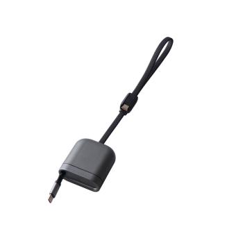 XD Xclusive Spira RCS – recyceltes, einziehbares 100W-Schnellladekabel Grau