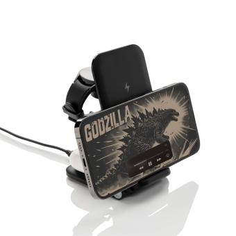 XD Collection Powerpal 3-in-1 15W-Ladegerät aus RCS recyceltem Kunststoff Schwarz
