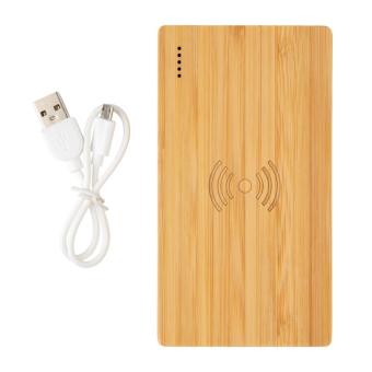 XD Collection Bambus 4.000 mAh Wireless 5W Powerbank Braun