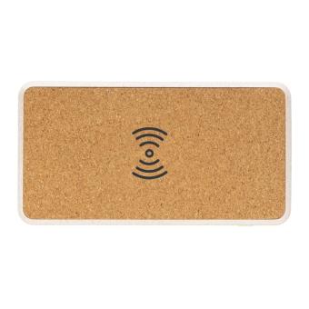 XD Collection Cork and Wheat Straw 8.000 mAh 5W wireless powerbank Khaki