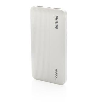 Philips 10.000 mAh Slim Powerbank Weiß