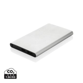 XD Collection RCS recycled plastic/aluminium 4000mah powerbank with type C 