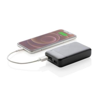 XD Collection 10.000 mAh Powerbank aus RCS Standard recyceltem Kunststoff Schwarz