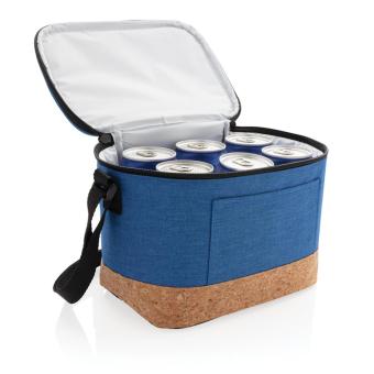 XD Collection Two tone cooler bag with cork detail Aztec blue