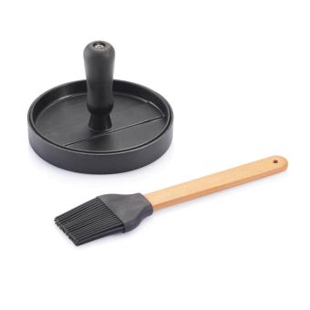 XD Collection BBQ set with hamburger press and brush Convoy grey
