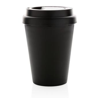 XD Collection Wiederverwendbarer doppelwandiger Kaffeebecher 300ml Schwarz