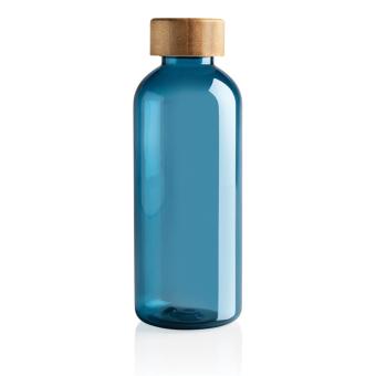 XD Collection GRS rPET Flasche mit Bambus-Deckel Blau