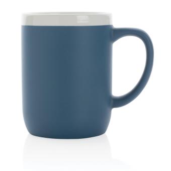 XD Collection Ceramic mug with white rim 300ml Blue/white