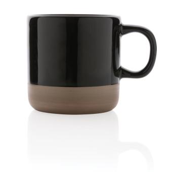 XD Collection Glazed ceramic mug 360ml Black