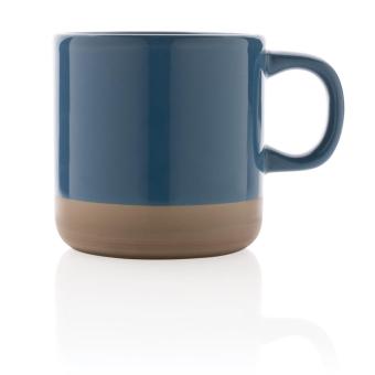 XD Collection Glazed ceramic mug 360ml Aztec blue