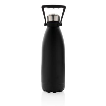 XD Collection RCS Recycled stainless steel large vacuum bottle 1.5L Black