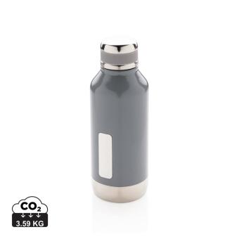 XD Collection Leak proof vacuum bottle with logo plate 