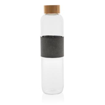 XD Collection Impact borosilicate glass bottle with bamboo lid Transparent