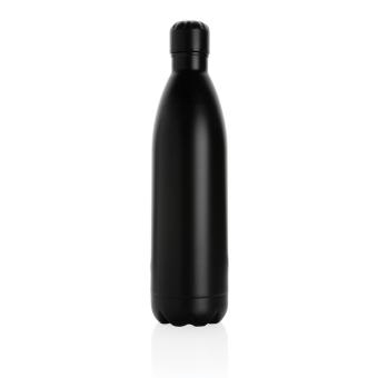 XD Collection Solid colour vacuum stainless steel bottle 1L Black