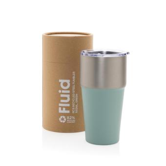 XD Collection Fluid RCS certified recycled steel tumbler 500ml Green