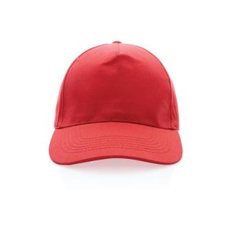 XD Collection Impact 5 Panel Kappe aus 280gr rCotton mit AWARE™ Tracer Üppiges Rot