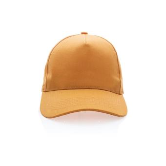 XD Collection Impact 5panel 280gr Recycled cotton cap with AWARE™ tracer Sundial orange