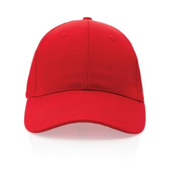 XD Collection Impact 6 panel 190gr Recycled cotton cap with AWARE™ tracer Red