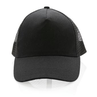 XD Collection Impact AWARE™ 190gr Brushed rCotton 5 Panel Trucker-Cap Schwarz