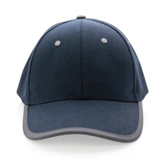 XD Collection Impact AWARE™ Brushed rcotton 6 panel contrast cap 280gr Navy