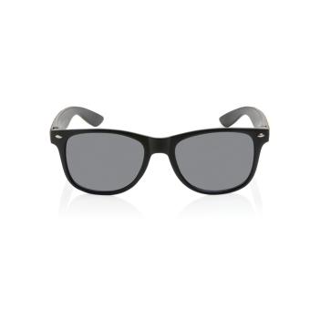 XD Collection GRS recycled PC plastic sunglasses with cork Black