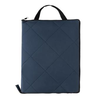 XD Collection Impact Aware™ RPET foldable quilted picnic blanket Navy