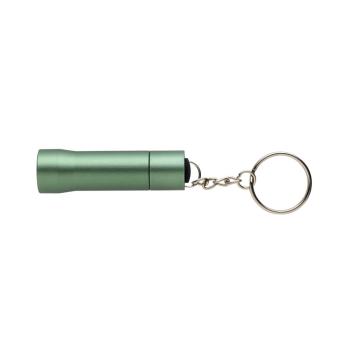 XD Collection Flash RCS recycled aluminium keychain torch Green