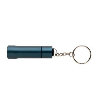 XD Collection Flash RCS recycled aluminium keychain torch Aztec blue
