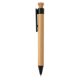 XD Collection Bamboo pen with wheatstraw clip Black