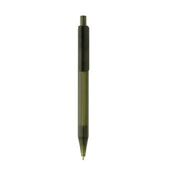 XD Collection GRS RPET X8 transparent pen Green