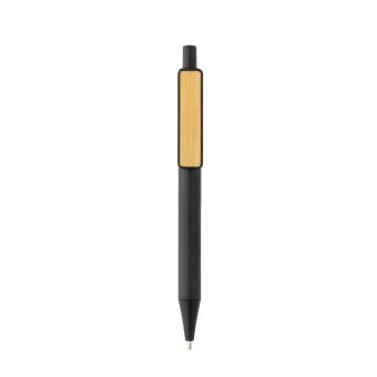 XD Collection GRS rABS Stift mit Bambus-Clip Schwarz