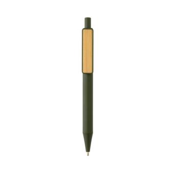 XD Collection GRS rABS Stift mit Bambus-Clip Grün