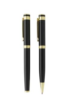 Swiss Peak Luca RCS recycled brass deluxe pen set Black