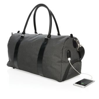 XD Collection Wochenendtasche mit USB A-Ausgang Schwarz