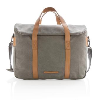 XD Collection Canvas Laptop-Tasche, PVC-frei Grau