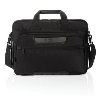 Swiss Peak RPET Voyager RFID 15.6" laptop bag Black