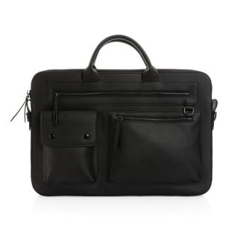 Swiss Peak GRS recycled PU 14 inch laptop bag Black