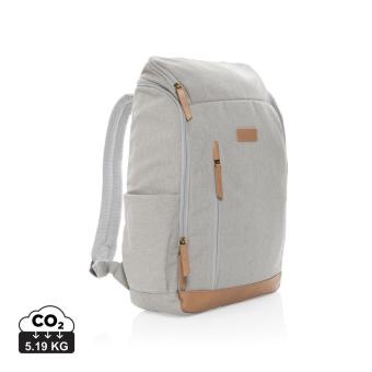 XD Collection Impact AWARE™ 16 oz. recycled canvas 15" laptop backpack 
