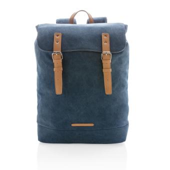XD Collection Canvas laptop backpack PVC free Aztec blue