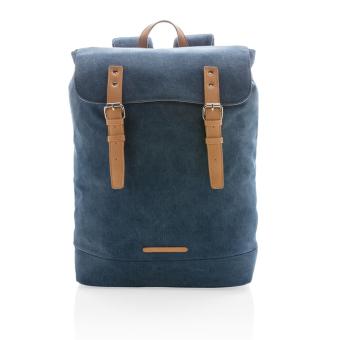 XD Collection Canvas laptop backpack PVC free Aztec blue