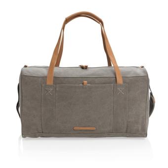 XD Collection Canvas Reisetasche, PVC-frei Grau