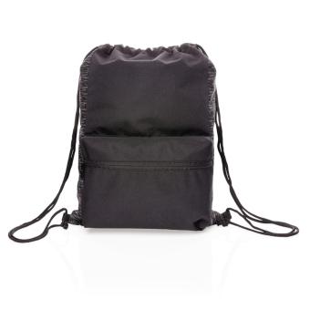 XD Collection AWARE™ RPET Reflective drawstring backpack Black