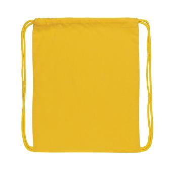XD Collection Impact AWARE™ recycled cotton drawstring backpack 145g Yellow