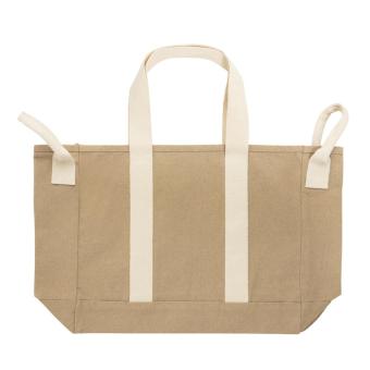 XD Xclusive BEAU AWARE™ Beach bag 400gsm recycled canvas, with side hand Fawn